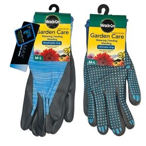 🌟NWT🌟 Miracle Grow Garden Care Gardening Gloves - 2 Pairs